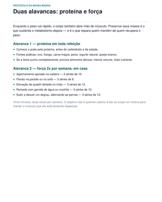 Protocolo da massa magra